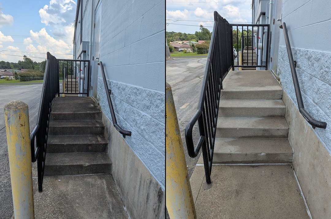 Quality Pressure Washing Concrete Steps in Mt. Washington Reduces Owners Slip and Fall Liability